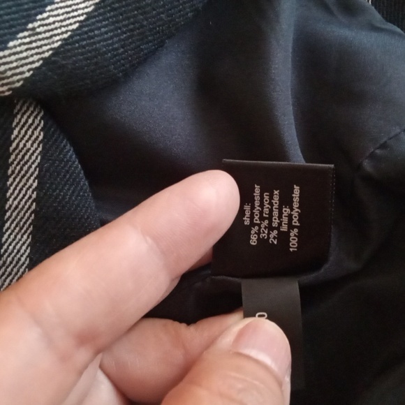 The Limited Womens Blazer Striped Short Zip Front Office Career Size XL - Picture 14 of 15